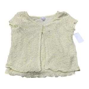 Love Fire Yellow Knit Tank and Cardigan Set Girl L
